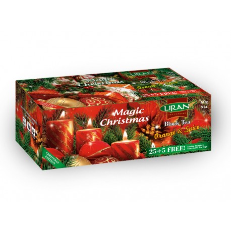 Liran Magic Christmas Black tea with orange and cinnamon 30 tea bags x 2 g