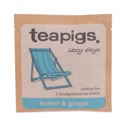 Teapigs Lemon & Ginger tea pyramid