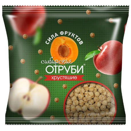 Сибирские Отруби хрустящие сила фруктов, 100 г